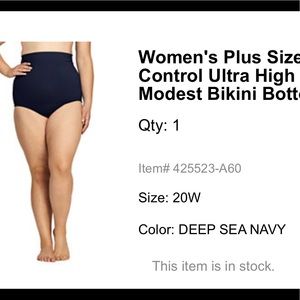 Lands End Tummy Control Swim Bottom NWT  Size 20W